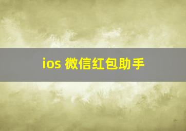 ios 微信红包助手